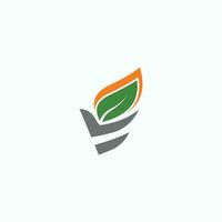 ecology logo icon with leaf vector template
