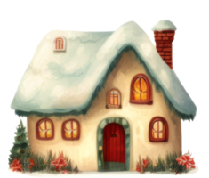 Christmas Element for decoration. house. ai generated. png