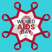 plano mundo SIDA día bandera vector