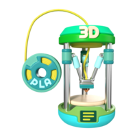 Delta 3D Printer 3D Illustration Icon