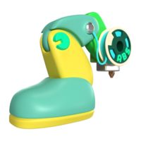 robot ärm 3d skrivare 3d illustration ikon png