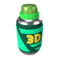 Resin Bottle 3D Illustration Icon png