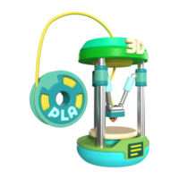 Delta 3D Printer 3D Illustration Icon