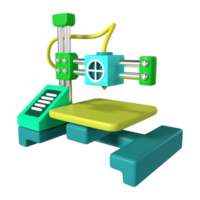 FDM Mini 3D Printer 3D Illustration Icon png