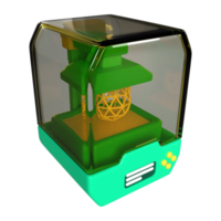 SLA 3D Printer 3D Illustration Icon