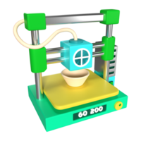 fdm 3d printer 3d illustratie icoon png