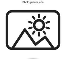 Photo picture icon, Vector illustration