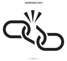 weakness icon, Vector illustration