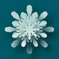 Winter snowflake. Paper cut white on gray festive decoration. 3D  illustration Stock Photo - Alamy