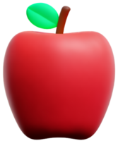 3d red apple png