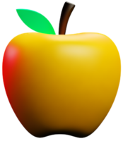 3d red apple png