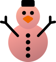 monigote de nieve degradado icono png