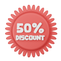 Tag 50 discount 3d rendered icon png
