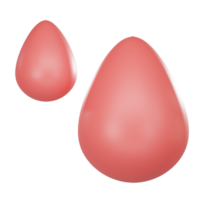 3D render blood drop png