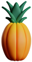 3d pineapple illustration png