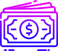 icono de gradiente de dinero png