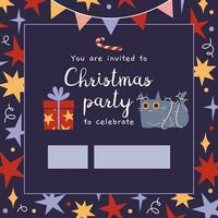 Christmas cartoon banner vector