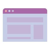Computer User Interface icon, Web Browser window, cartoon style. Trendy modern vector illustration isolated on white background, hand drawn, flat