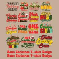 Navidad citar increíble retro diseño para camiseta, tarjetas, marco obra de arte, bolsas, tazas, pegatinas, vasos, teléfono casos, impresión etc. vector