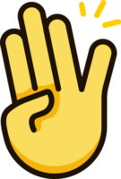 das Rocker Symbol Emoji Aufkleber png