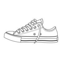 shoes or sneaker with outline style vector design element eps files