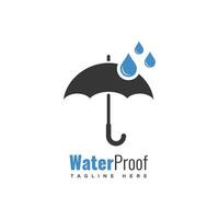 Waterproof logo design vector illustration