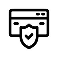 web protection line icon. vector icon for your website, mobile, presentation, and logo design.