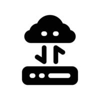 nube transferir sólido icono. vector icono para tu sitio web, móvil, presentación, y logo diseño.