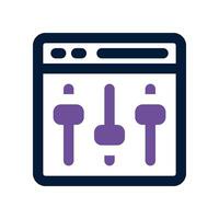 setting dual tone icon. vector icon for your website, mobile, presentation, and logo design.