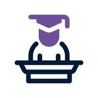 graduation dual tone icon. vector icon for your website, mobile, presentation, and logo design.