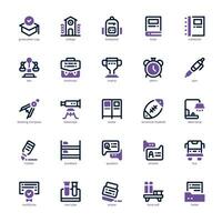 College Life icon pack for your website, mobile, presentation, and logo design. College Life icon dual tone design. Vector graphics illustration and editable stroke.