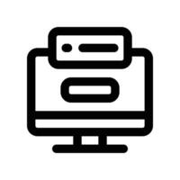 server monitoring line icon. vector icon for your website, mobile, presentation, and logo design.