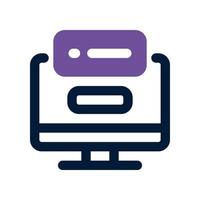 server monitoring dual tone icon. vector icon for your website, mobile, presentation, and logo design.