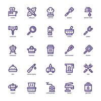 Kitchen Appliance icon pack for your website, mobile, presentation, and logo design. Kitchen Appliance icon basic line gardient design. Vector graphics illustration and editable stroke.