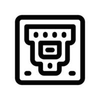 ethernet port line icon. vector icon for your website, mobile, presentation, and logo design.