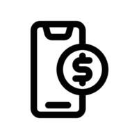 mobile bank line icon. vector icon for your website, mobile, presentation, and logo design.