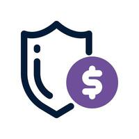 money protection dual tone icon. vector icon for your website, mobile, presentation, and logo design.