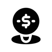 dinero ubicación sólido icono. vector icono para tu sitio web, móvil, presentación, y logo diseño.