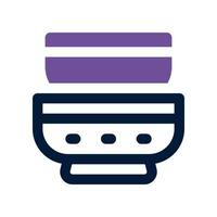 bowl dual tone icon. vector icon for your website, mobile, presentation, and logo design.