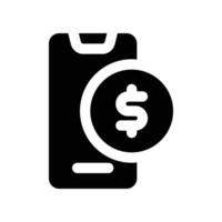 mobile bank solid icon. vector icon for your website, mobile, presentation, and logo design.