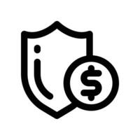 dinero proteccion línea icono. vector icono para tu sitio web, móvil, presentación, y logo diseño.