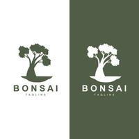 bonsai árbol logo vector símbolo ilustración diseño