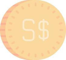 Singapur dólar vector icono diseño