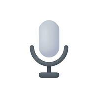 3d Realistic Microphone Icon vector illustration.