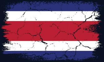 Free Vector Flat Design Grunge Costa Rica Flag Background