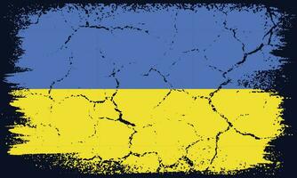 Free Vector Flat Design Grunge Ukraine Flag Background