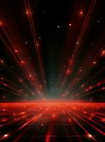 Ai generative Backdrop With Illumination Of Red Spotlights For Flyers realistic image ultra hd high design photo