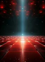 Ai generative Backdrop With Illumination Of Red Spotlights For Flyers realistic image ultra hd high design photo