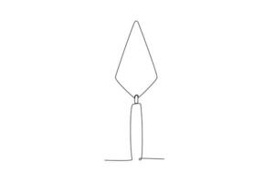 One continuous line drawing of an trowel. One line concept graphic design vector illustration of building construction tools