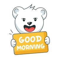 Trendy Good Morning vector